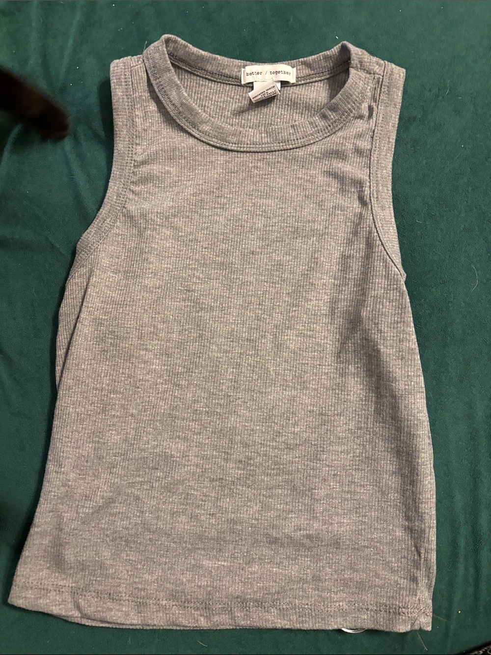 Madewell Gray Ribbed Tank Top - Women's Classic Sleeveless